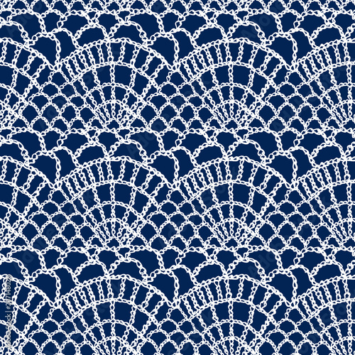 Crochet pattern knitting lace handmade macrame blue 2