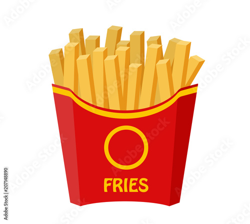 Vector illustration. French fries.