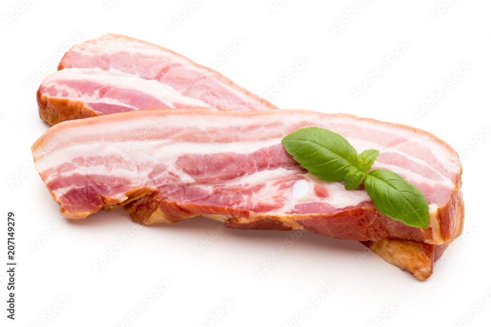 Pieces of raw pork lard isolated on white background. Pieces of raw pork lard isolated on white background.