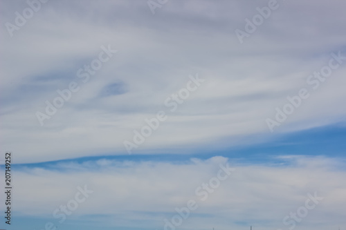 blue sky with high clouds concept with empty space for copy or text