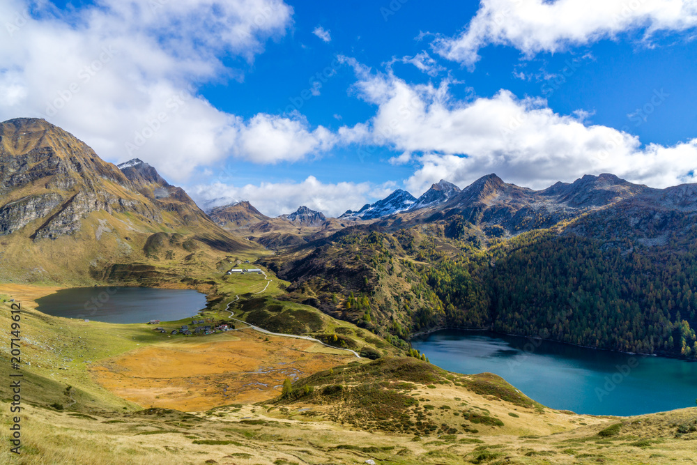 beautiful mountain lake during autumn beautiful mountain lake during autumn
