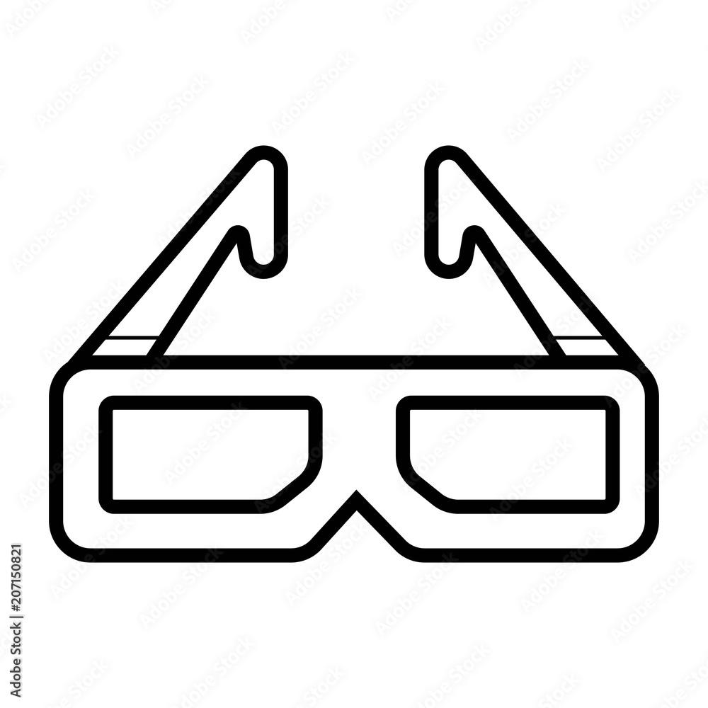 3d movie glasses Icon Vector 3d movie glasses Icon Vector