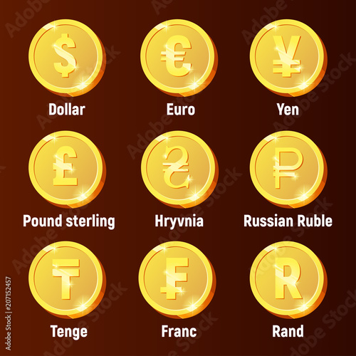 Cripto currency golden logo coins