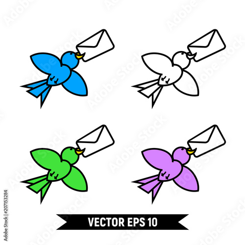  set of post birds logo