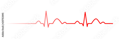 Heartbeat line. Cardiogram. Electrocardiogram. Vector illustration.