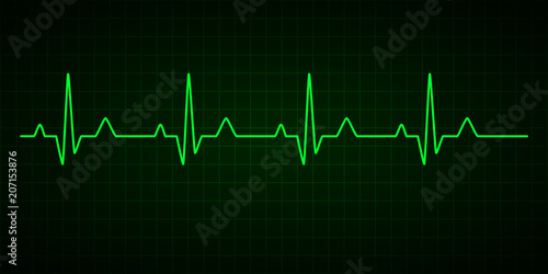 Heartbeat line. Cardiogram. Electrocardiogram. Vector illustration.