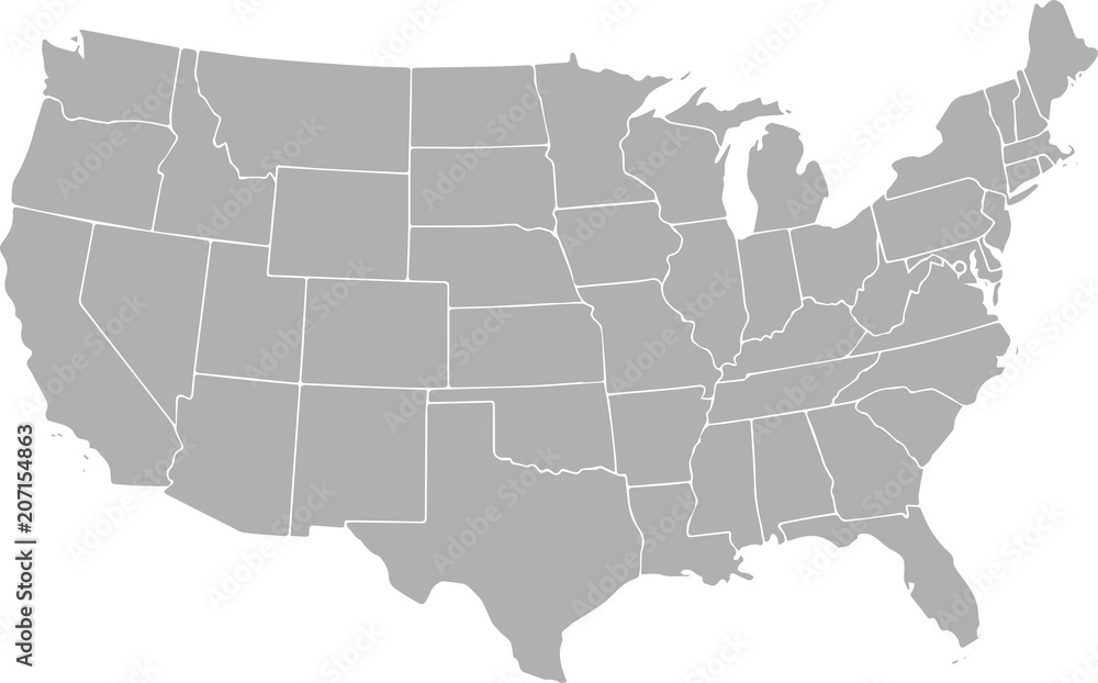 Naklejka USA vector map