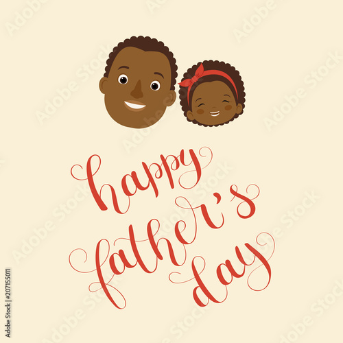 Happy Father's Day vector illustration.