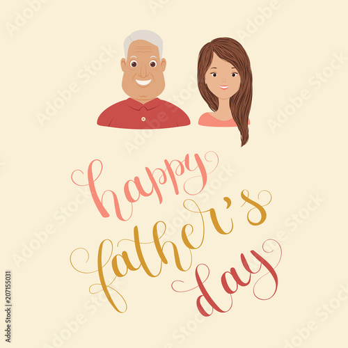 Happy Father's Day vector illustration.