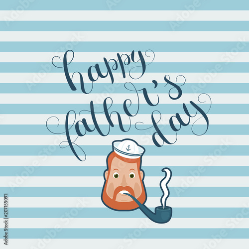 Happy Father's Day vector illustration.