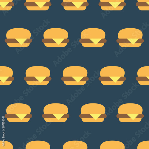 Pattern with colored burgers