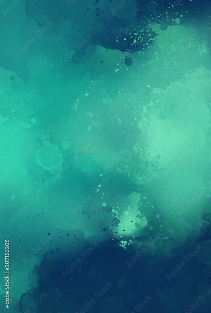 Fototapeta premium Abstract watercolor drawing on a paper image