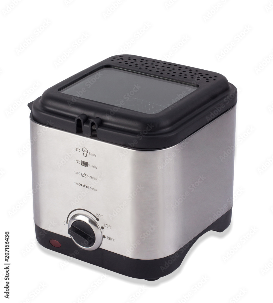 French fry deep fryer machine isolated on white French fry deep fryer machine isolated on white