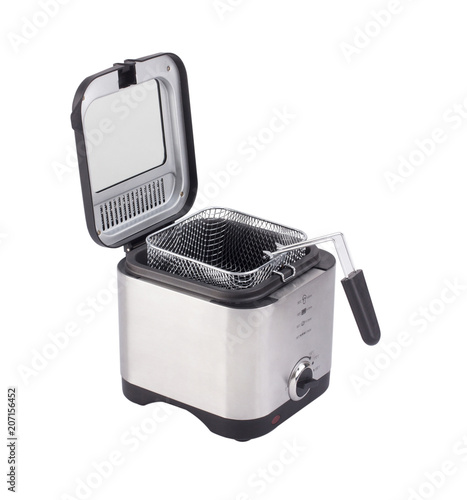 French fry or deep fryer machine isolated on white