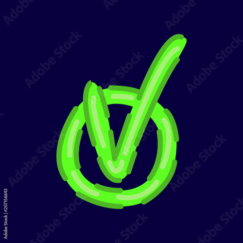 Yes, agree checkmark. Vector illustration