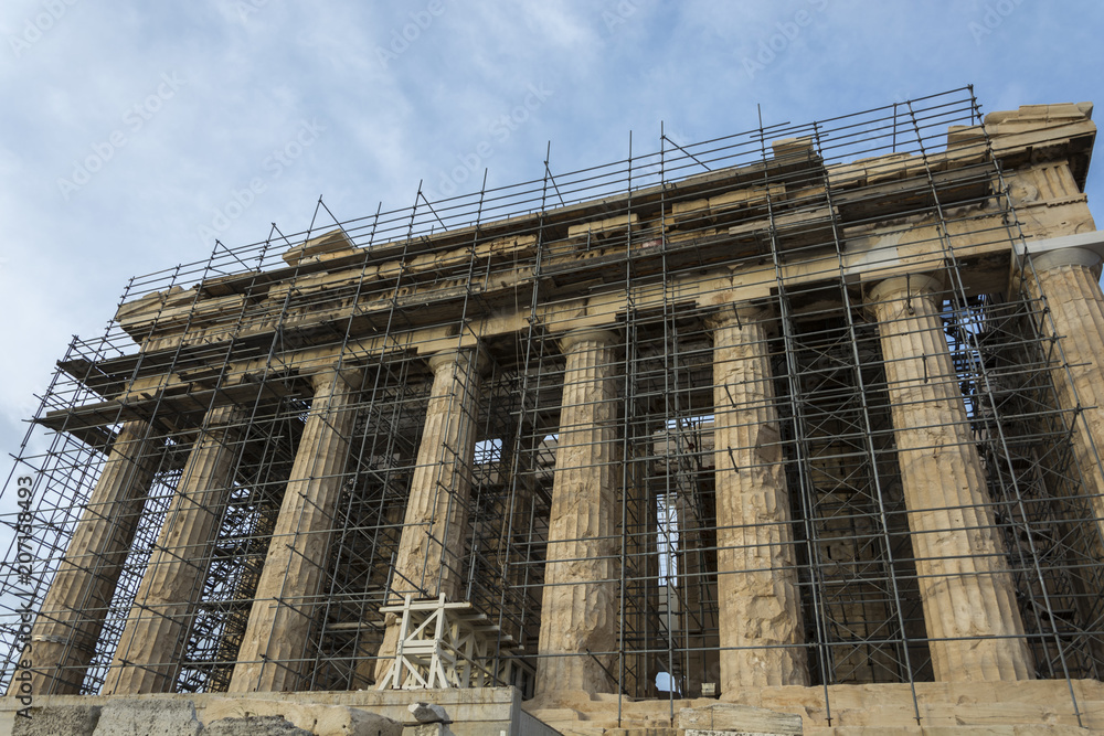 Greece Athens Acropolis Parthenon Reconstruction May 19-2018