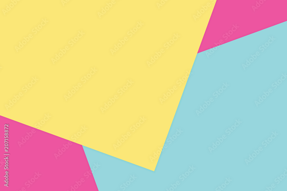 yellow blue colorful soft paper pastel background, minimal flat lay style for fashionable cosmetics pastel color top view background, wallpaper geometric flat lay style abstract overlays backdrop