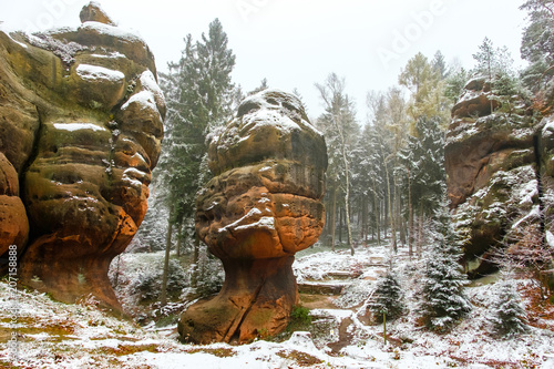 Felsformationen im Zittauer Gebirge Kelchstein