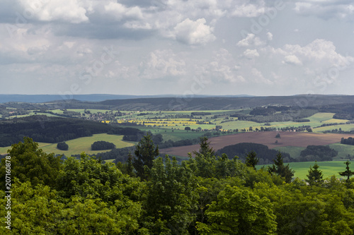 Panoramablick   ber das Erzgebirge