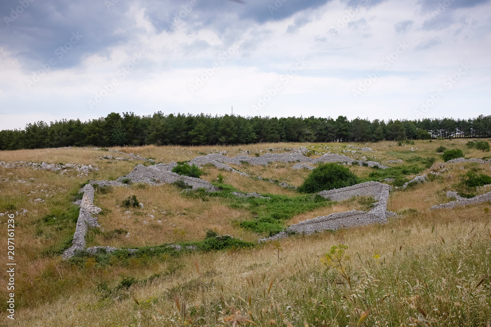 Ancient sheepfold called Jazzo typical of Murgia region. Apulia, Italy.