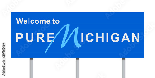 Welcome to Michigan road sign