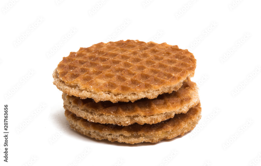 Dutch waffles isolated Dutch waffles isolated