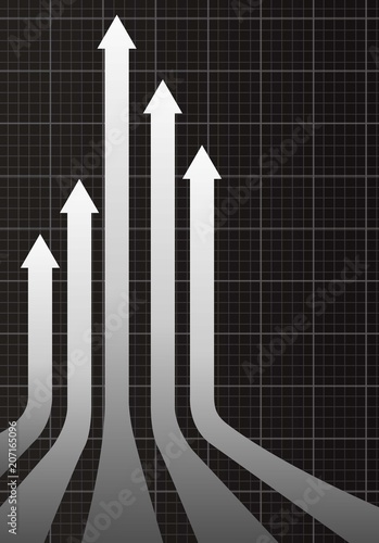 Financial arrows going up