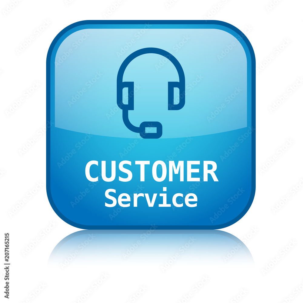CUSTOMER SERVICE web button with icon CUSTOMER SERVICE web button with icon