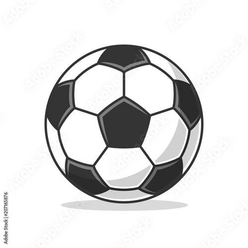 Soccer ball icon Flat vector