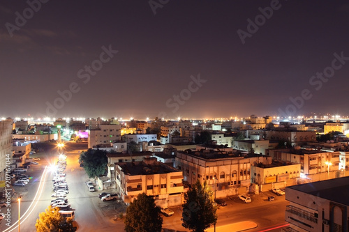 Night city scape of Jeddah city Saudi Arabia.al marwah photo
