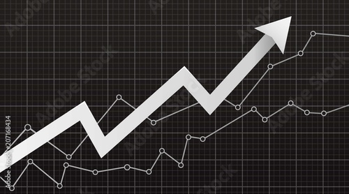 Stock market diagram with copy space