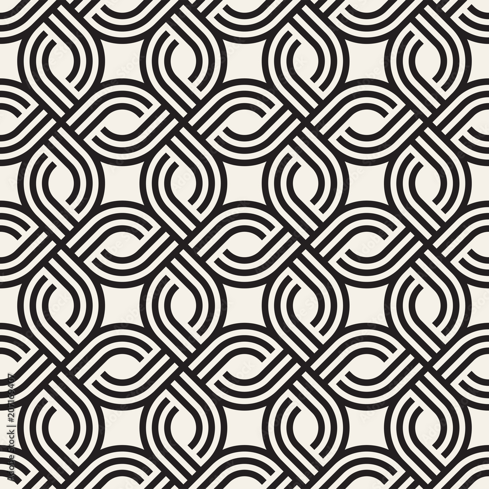 Vector seamless subtle lattice pattern. Modern stylish texture with monochrome trellis. Repeating geometric grid.