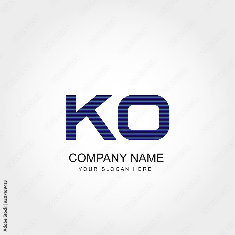 Initial Letter KO Logo Vector Design Initial Letter KO Logo Vector Design