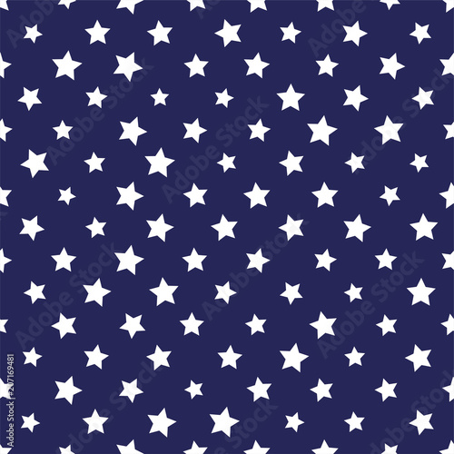 Festive seamless background in national colors USA red white blue. Strips and stars, fireworks Great idea for decorating the holiday on July 4th, Independence memory Days, barbecue party
