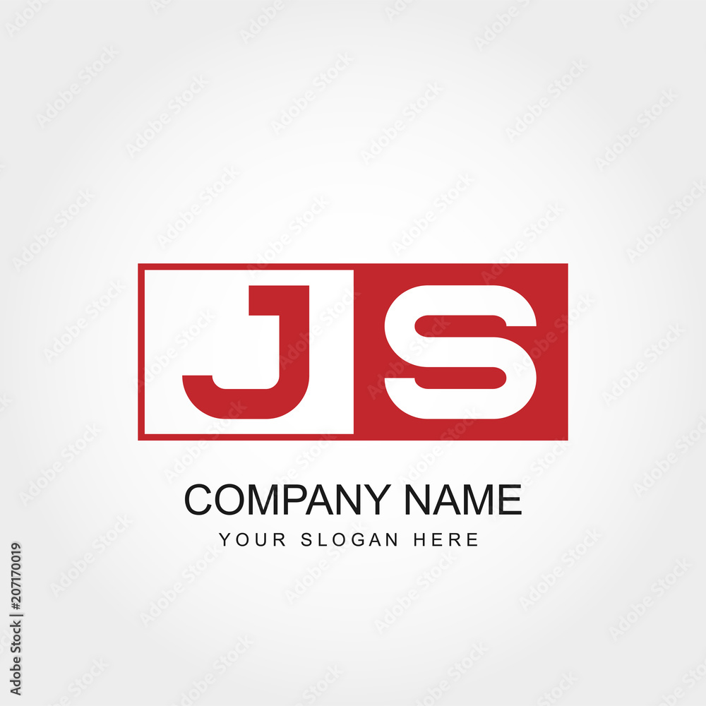 Obraz premium Initial Letter JS Logo Vector Design