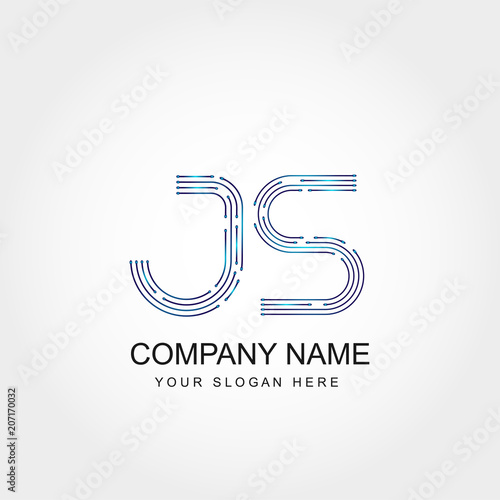 Initial Letter JS Logo Vector Design