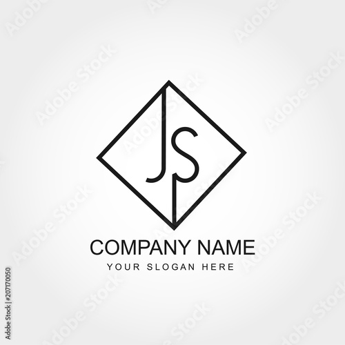 Initial Letter JS Logo Vector Design