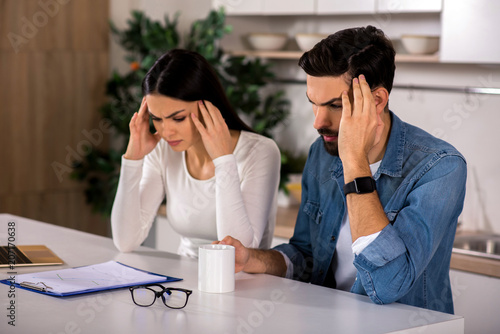 Depressed couple having troubles