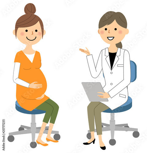 医者と妊婦　妊婦健診
