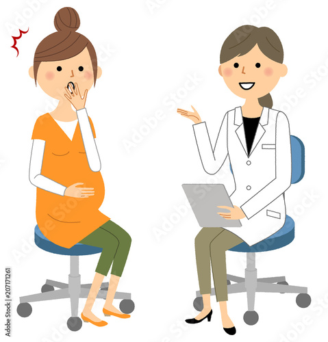 医者と妊婦　妊婦健診