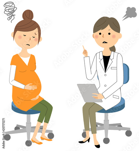 医者と妊婦　妊婦健診