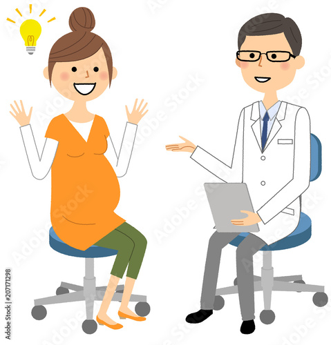 医者と妊婦　妊婦健診