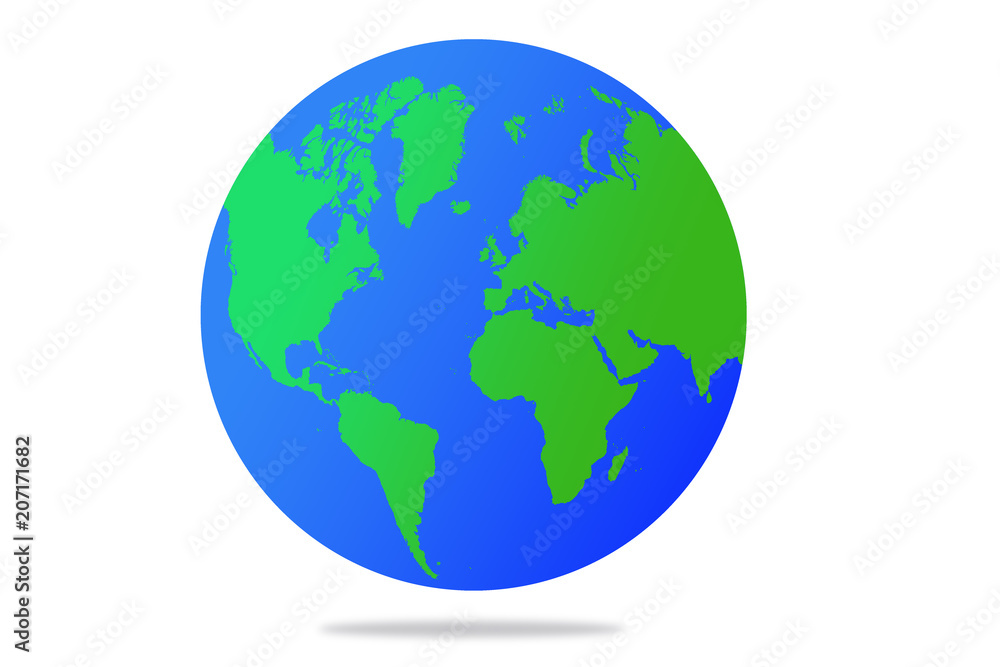 Earth globes isolated on white background Earth globes isolated on white background