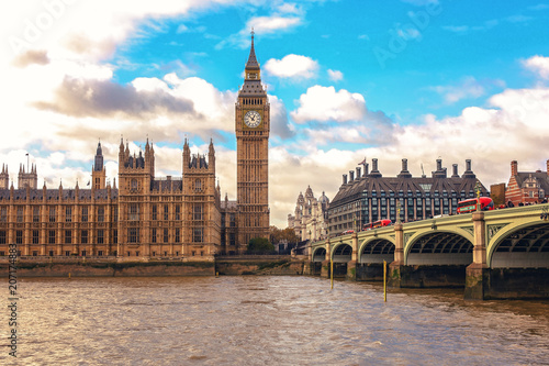 Fototapeta Big Ben i Houses of Parliament, Londyn, Wielka Brytania