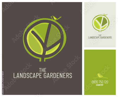 logo, image de marque, logotype pour un pépiniériste, paysagiste, jardinier