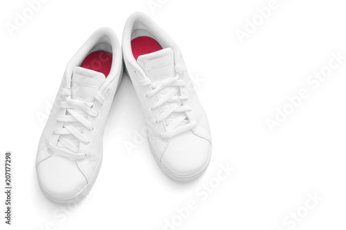 White Sneakers on white background, including clipping path