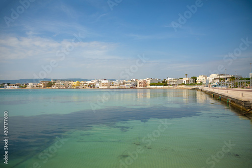 Port with cityview of Torre Canne, Fasano in Italy