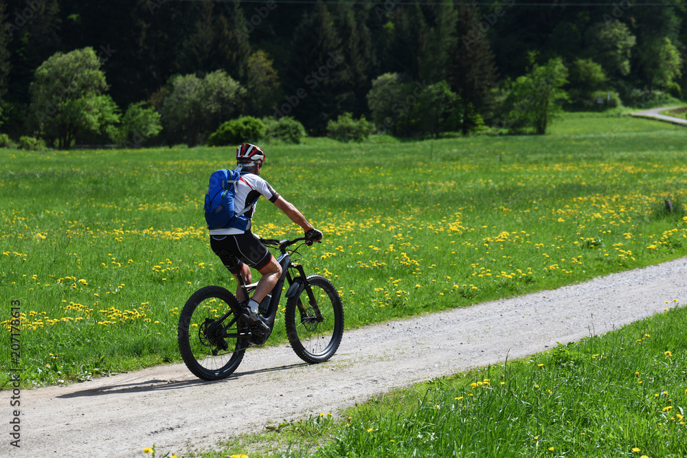 bici elettrica e-bike bike bicicletta elettrica mountain bike passeggiata  gita sport Photos | Adobe Stock