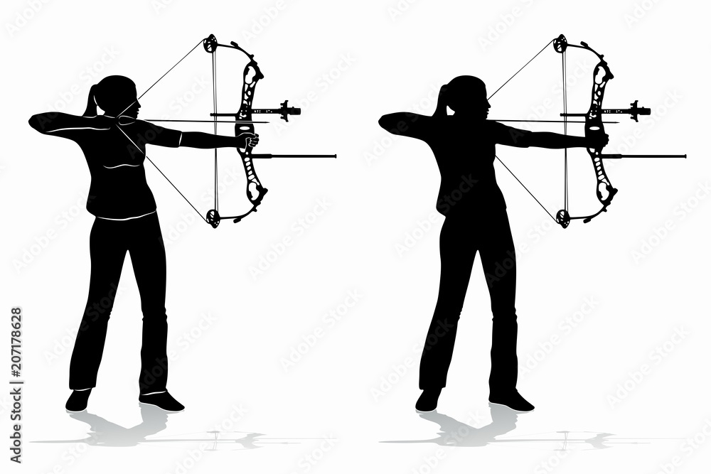 silhouette of a archer , vector draw Stock Vector Adobe Stock