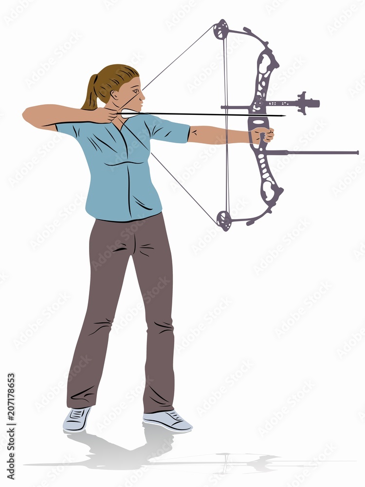 illustration of a archer , vector draw